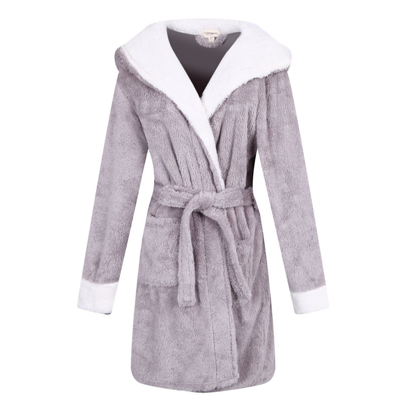 Molleton douillet à capuchon avec oreilles de luxe pour femmes Richie House, M, gris