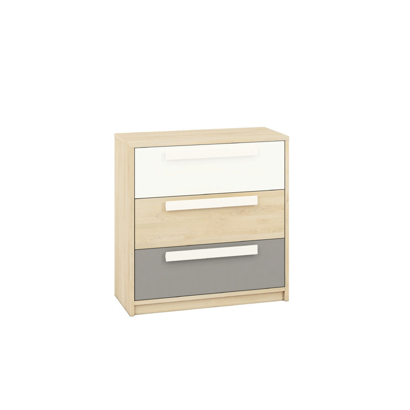 Azani 92cm W 3 - Drawer Chest of Drawers, Platinum Grey
