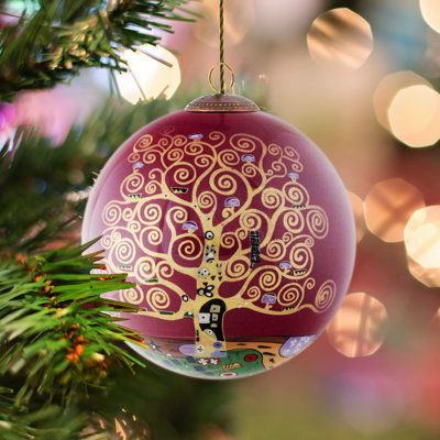 4'' Handmade Glass Plants & Flowers Ball Ornament