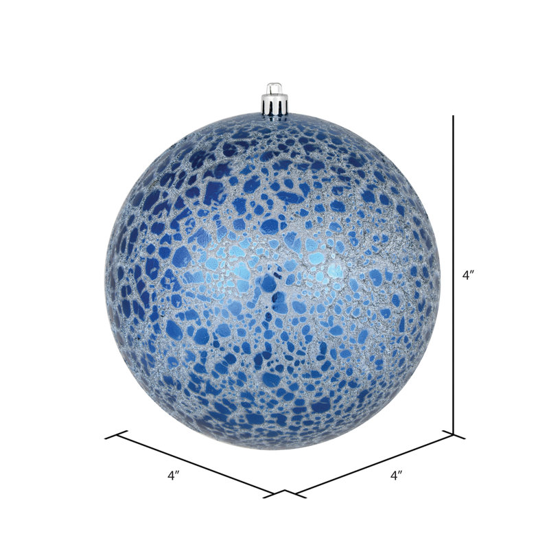Ornement boule craquelée, Bleu minuit