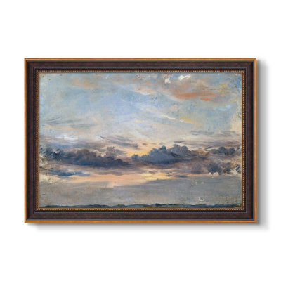 Étude de nuages, coucher de soleil, v. 1821-1822-John Constable-Toile encadrée sur mesure