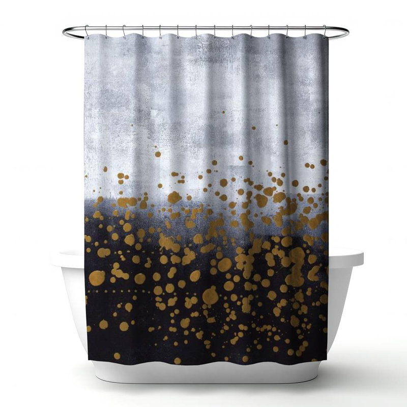 Daely – Polyester Shower Curtain, Dye Sublimation Print, 71" W × 74" L