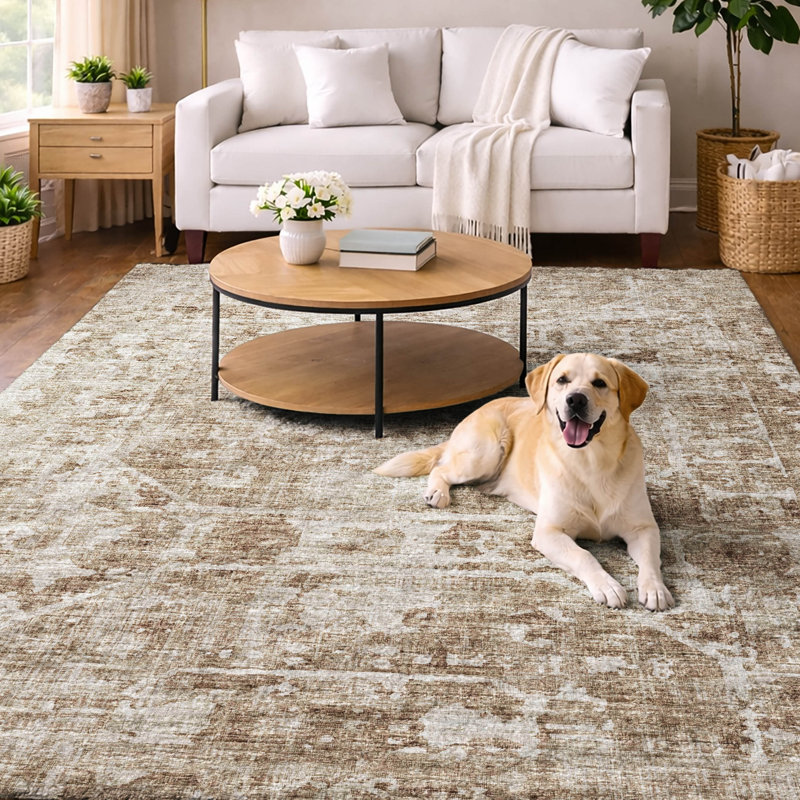 Premium Machine Washable Dream Shag Tribal Medallion Rug, Baja, 8' x 10'