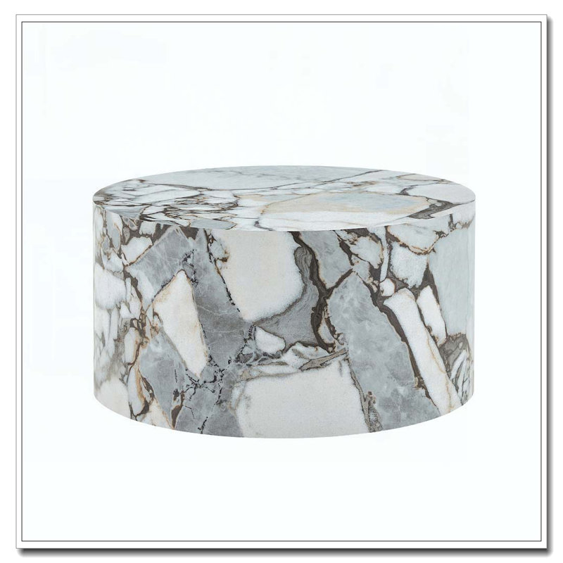 Table basse ronde, Blanc