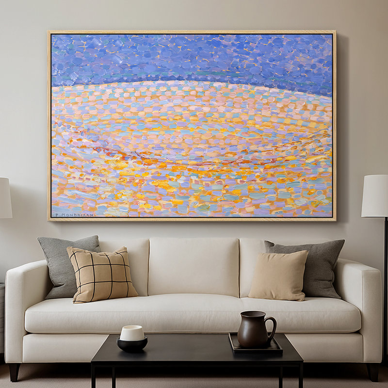 Dune III, 1909 - Piet Mondrian, toile tendue avec châssis, Naturel, 26 x 40