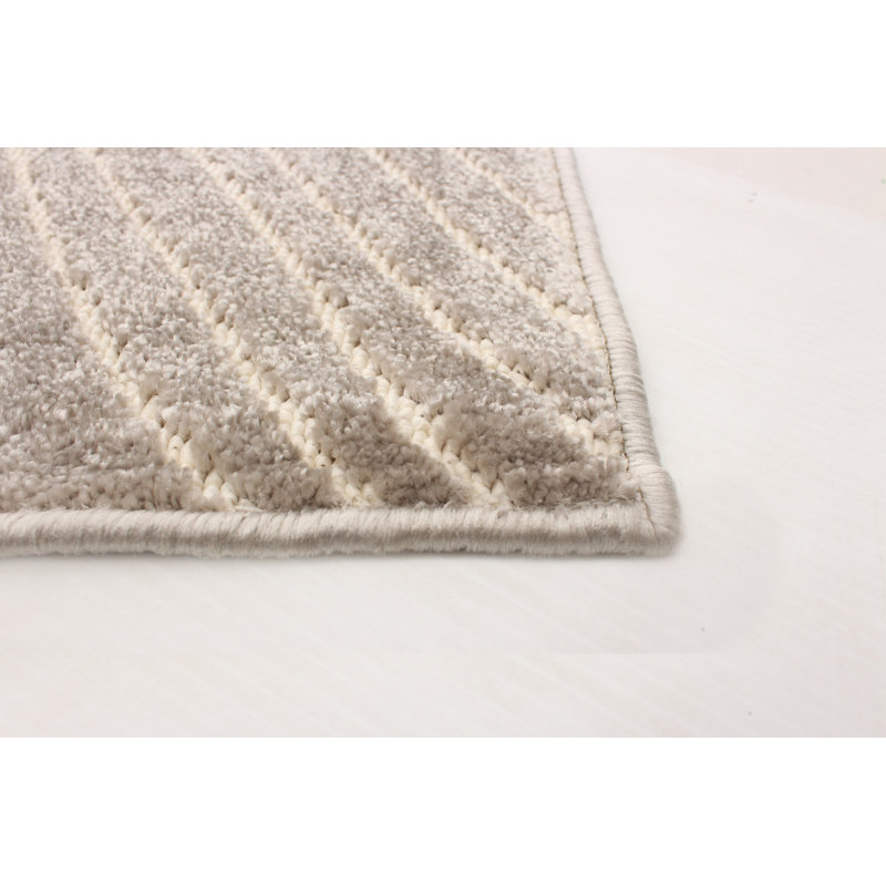 Tapis abstrait taupe, Rectangle 4 pi 7 po x 6 pi 7 po