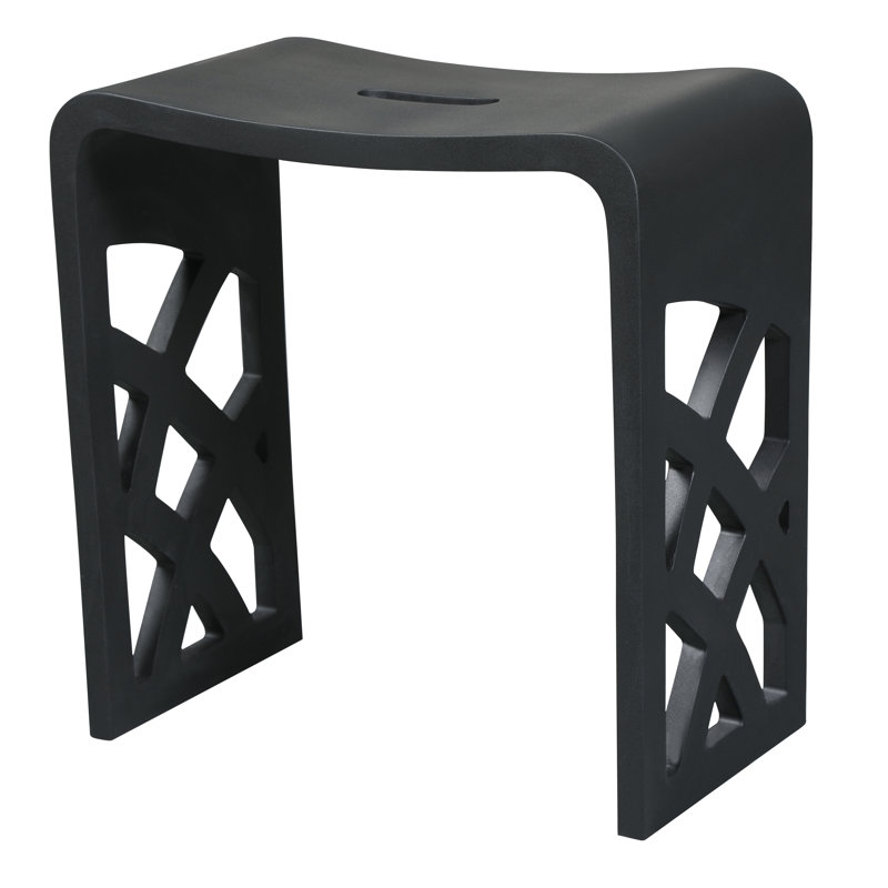 Tabouret de salle de bain noir