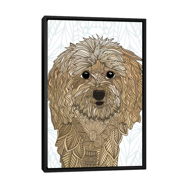 « lexi » par angelika parker, impression sur toile tendue, H 26 po x l 18 po x P 1,5 po, Toile avec cadre noir, Pas de tapis