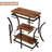 3-Tier End Table With Storage Shelves, Rustic Industrial Side Table For Living Room