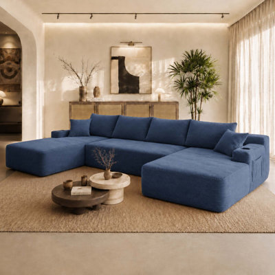 Cloud Sectional Sofa with Modular Design and Deep Seating