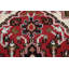 Tapis de zone en laine rouge/ivoire 4 pi 2 po x 6 po one-of-kind à la main-noué la new age heriz