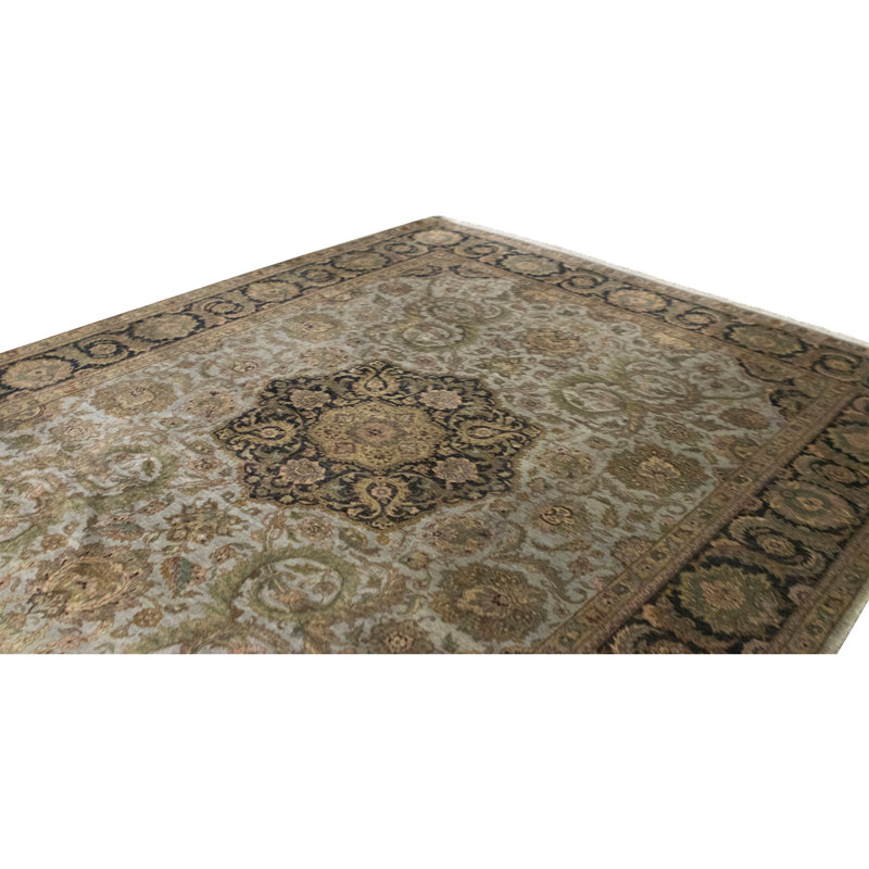 Hand Knotted Area Rug in Black