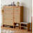 68.11" Brown Rectangular Solid Wood Shoe Storage