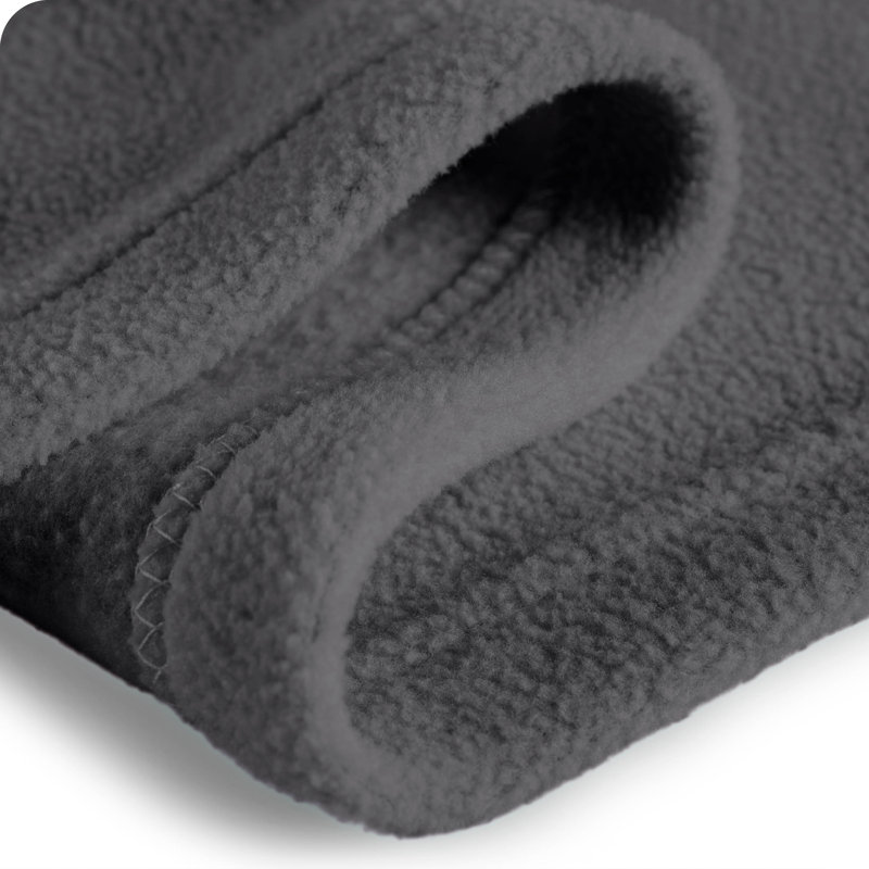 Gray Full/Queen Reversible Fleece Blanket