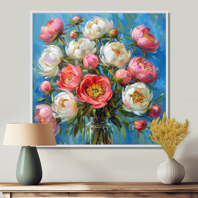 Radiant Bouquet - pivoines, impression d'art mural