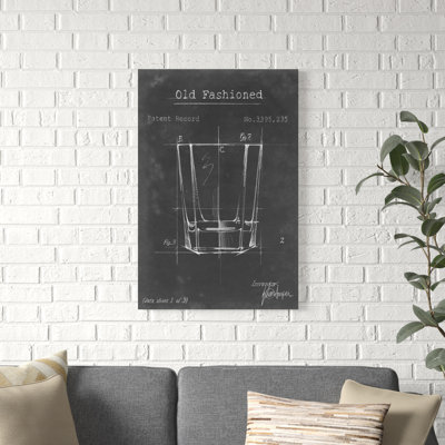 "Barware Blueprint I" par Ethan Harper, reproduction d'art sur toile