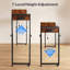 Overbed Table 180cm 84-109cm Mobile with Charging Station Bedroom Brown