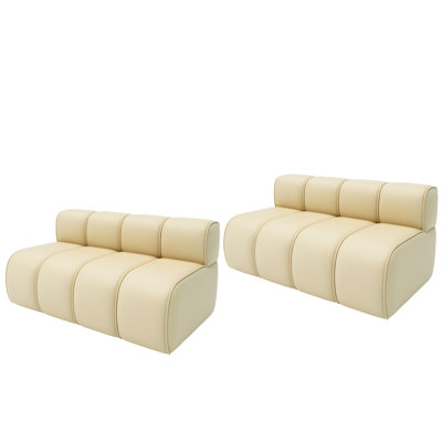 Banc rembourré en similicuir Hymara