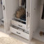 6 Door 2 Drawer Wardrobe With Mirror-1828205088