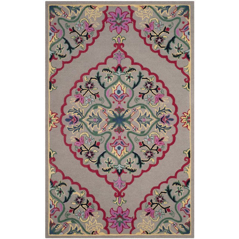Blokzijl Hand Tufted Wool Oriental Rug, Rectangle 5' x 8'