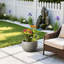 11,5 po x 8 po Très grand pot à fleurs / pot rond en béton naturel pour l'intérieur et l'extérieur avec trou de drainage-33045189-119437060
