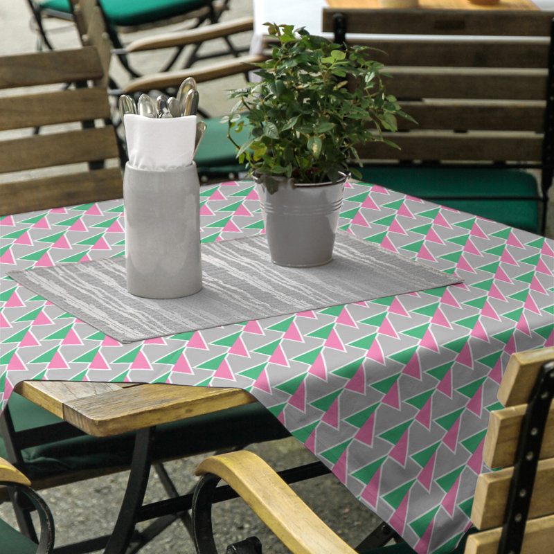 Flèches Nappe, Vert/rose
