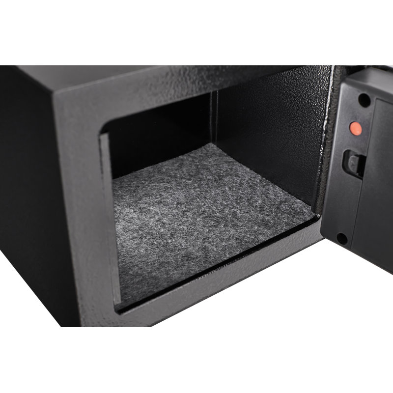 Coffre-fort sécuritaire avec clé et mot de passe Coffre-fort pour la maison, petit coffre-fort de 0,23 pi³, mini armoire de rangement, convient à un usage domestique, peut contenir de l'argent, des documents et des objets de valeur