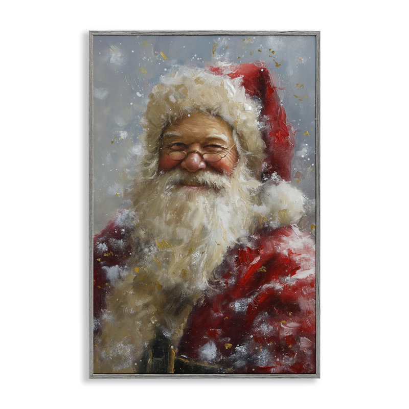 «Souriant père Noël», estampe numérique par Imagine It Images, Estampe numérique Farmhouse, H 18 po x l 12 po