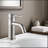 Single Hole Bathroom Faucet - 6.57" High Stainless Steel Waterfall Faucet-116794686