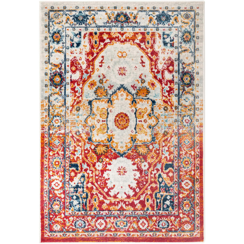 Ikat Indoor Rug, Rectangle 4' x 6'