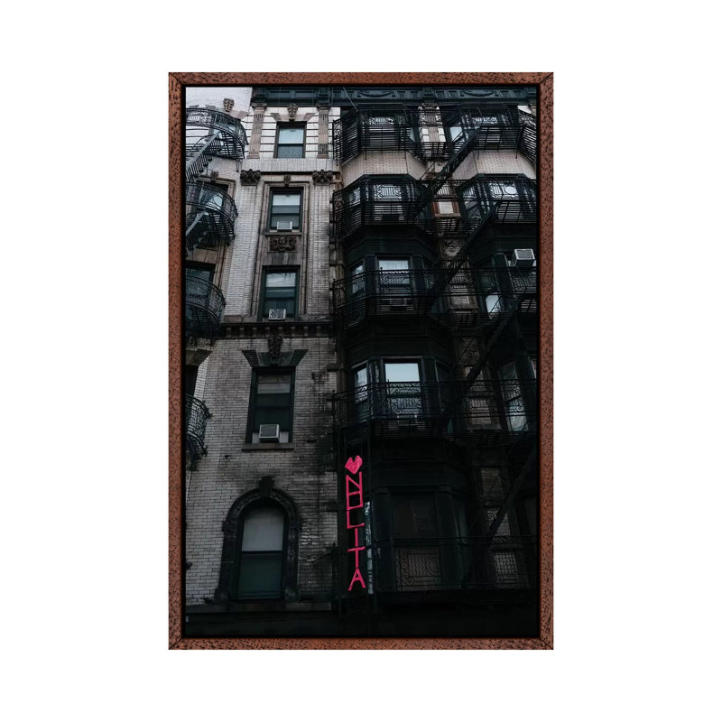 Nolita II by Bethany Young - Print on Canvas, 101.6cm H x 66.04cm W x 3.81cm D, Classic Brown Wood Framed