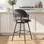 Tabouret de comptoir pivotant rembourré avec structure en métal-1143261014-1143595625