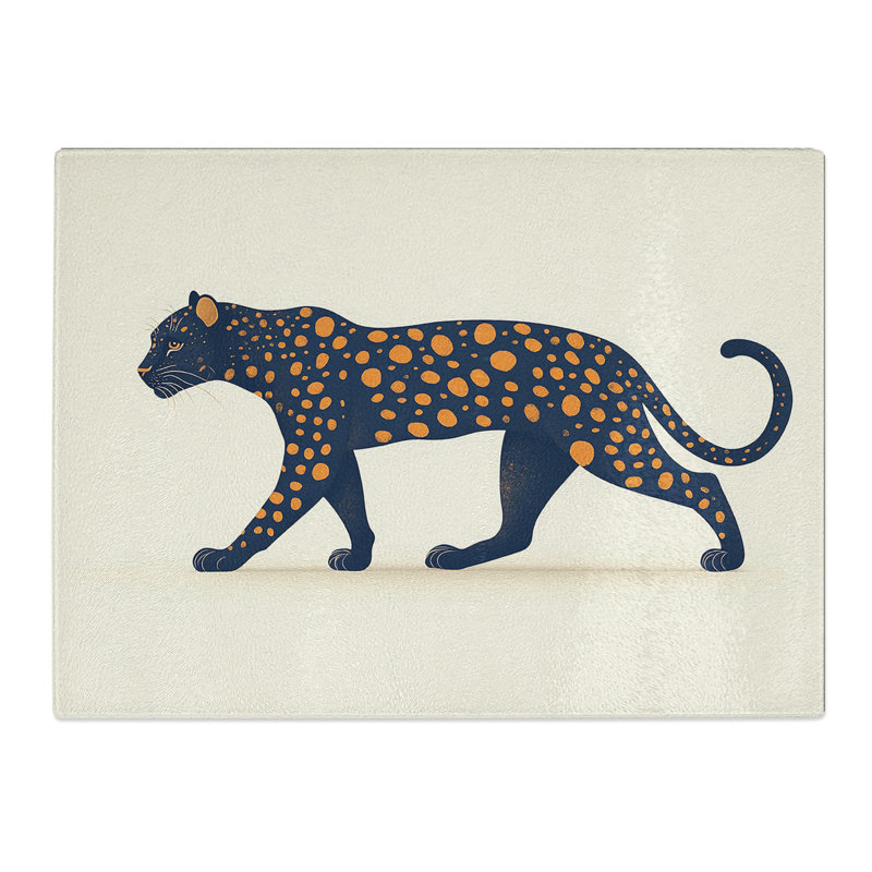 Leopard Portrait  Glass Chopping Board
