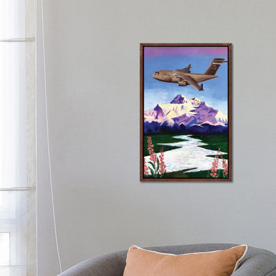 C-17 Plane Over Denali by Scott Clendaniel - Gallery-Wrapped Canvas Giclée on Canvas