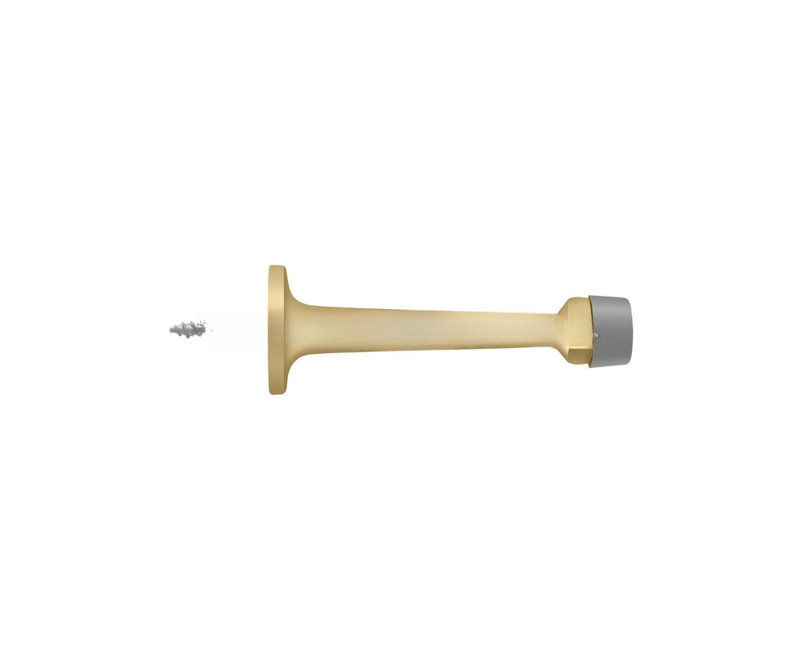 Pare-chocs de porte de plinthe 3-1 / 4 po Deltana BDS30U4, laiton massif en laiton brossé, Laiton brossé