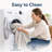 71" Giant Foam Bean Bag Chair, Oversized Round Chaise Lounge with Side Pocket for Kids, Teens, Adults,  White-608931297