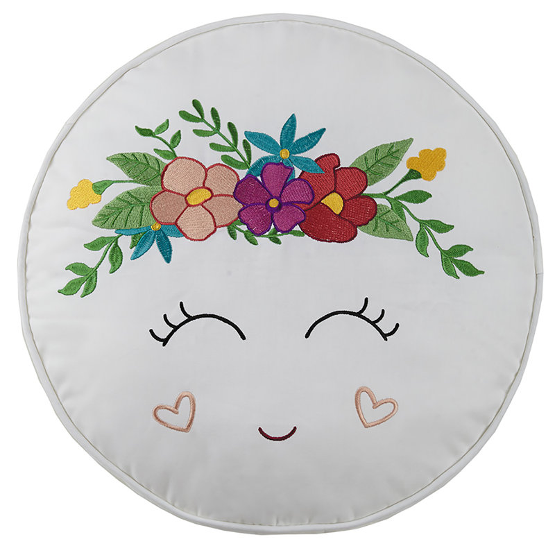 Coussin en coton Happy Face