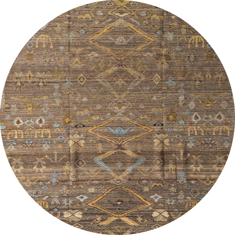 Abstract Indoor Rug, Round 7'