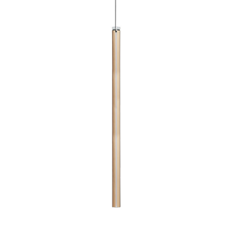 Luminaire suspendu vertical Estela - DEL à intensité variable de 0 à 10 V, Hêtre naturel