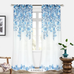 Risabh Polyester Sheer Curtain (Set of 4)