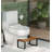 Acacia Wood Toilet Stool With Strong Steel Frame(Wood)