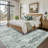 Washable Area Rug Vintage Rug Non Shedding Non Slip Rug Soft Low Pile Thin Rug, Distressed Floral Rug, Retro Oriental Rug, Decorative Printed Rug for Living Room Bedroom-1488575015