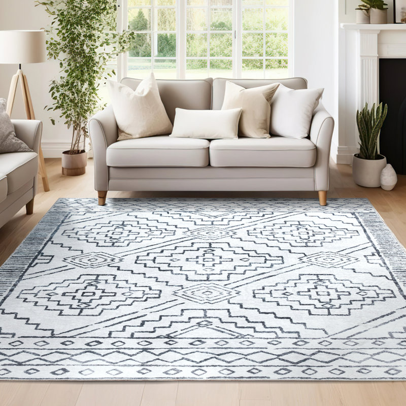 Kevontre Chenille Mashine Washable Vintage Indoor Arae Rug with Non-Slip Backing for Bedroom Living Room Kitchen Entryway