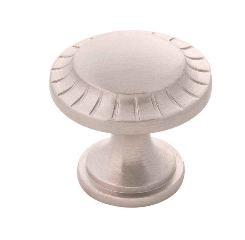 Poignée champignon rétro 1 3/16 po de diamètre, Nickel satiné
