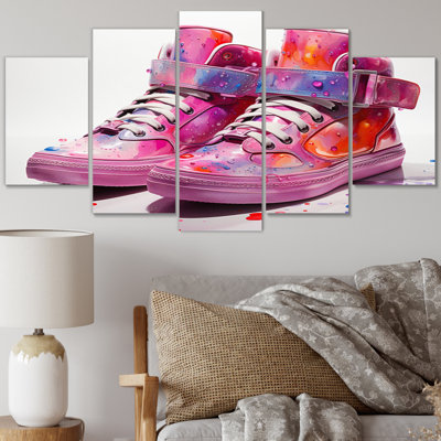 Fashion Pink Sneakers Obsession VI Fashion Wall Decor on Metal