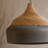 Bent Cement Fiber & Rattan Pendant Shade