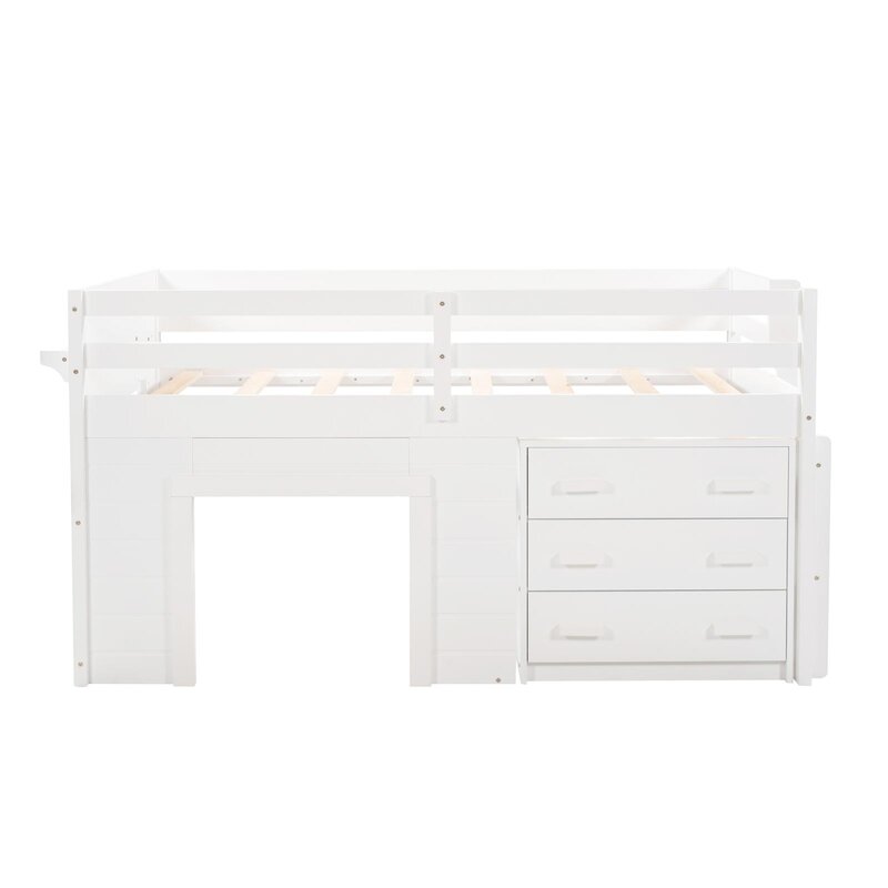 Harriet Bee Azaree Kids Twin Loft Bed with Drawers | Wayfair