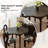 Solid Wood rubberwood black Dining Table-1426160008