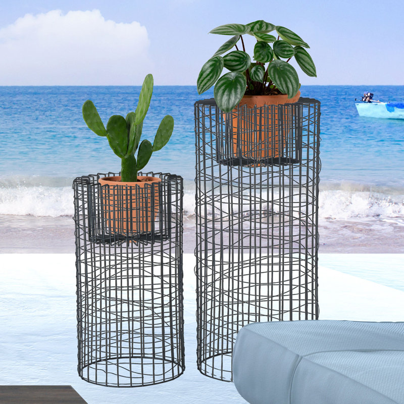 Pedestal Plant Stands - Set of 2