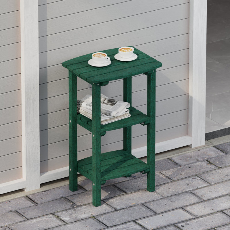 Classic 3-Shelf Side Table, Turf Green